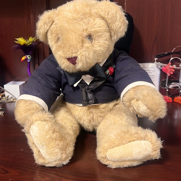 Vintage The Vermont Teddy Bear Co 1992 Fully
Jointed 16" Groom BearTuxedo Jacket - Picture 2 of 7